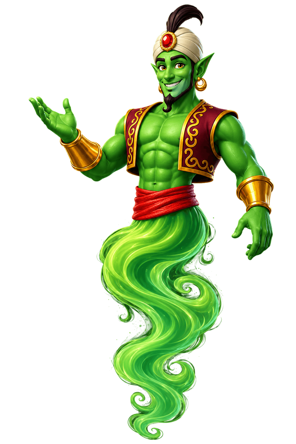 The JobGenie emerging from a magic lamp